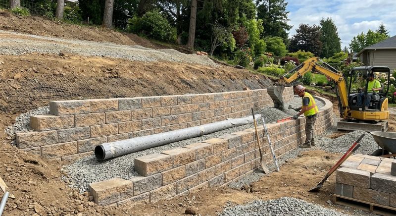 Block Retaining Wall Installation in Daytona Beach, FL