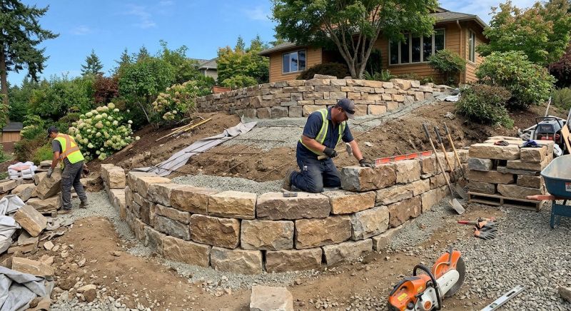 Block Retaining Wall Installation in Lakeland, FL