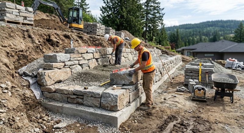 Landscape Wall Construction in Santa Rosa, CA