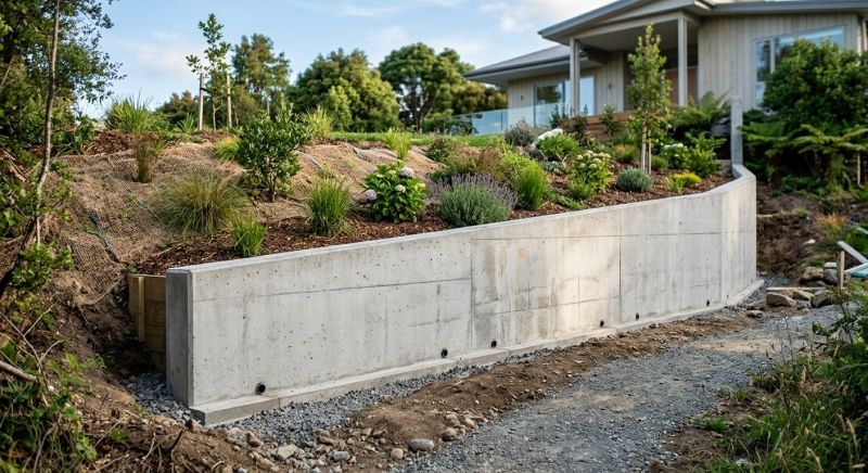 Retention Wall Installation in Lakeland, FL